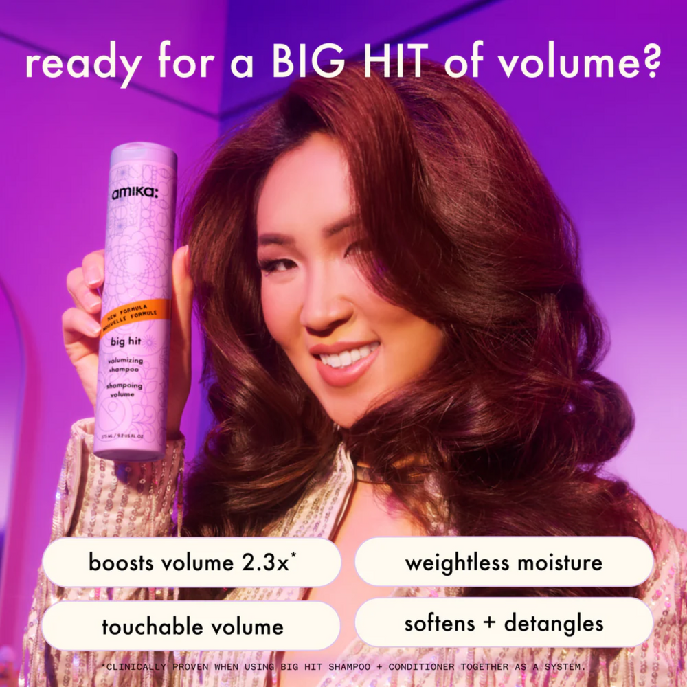 Flacon du Big Hit Volumizing Shampoo 275 ml posé sur fond blanc

