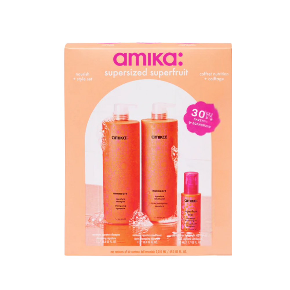 Flacon Amika Normcore Signature Shampoo 1 litre superfruit argousier