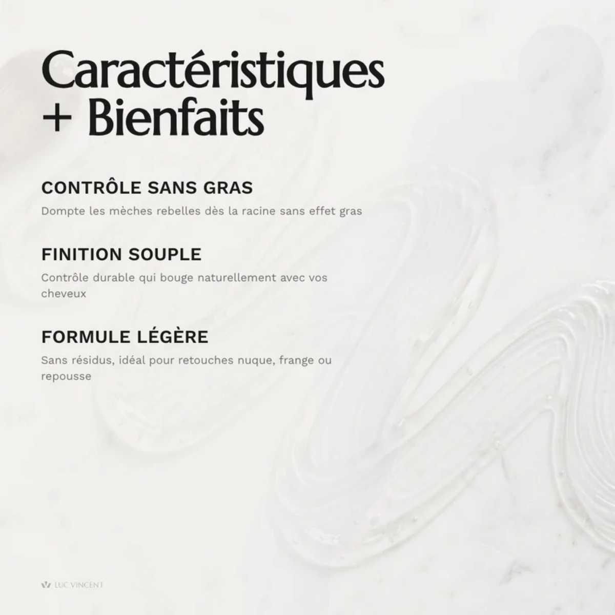 Antirosette Luc Vincent spray contrôle racines pour dompter les épis et mèches rebelles et faciliter la mise en plis des cheveux

