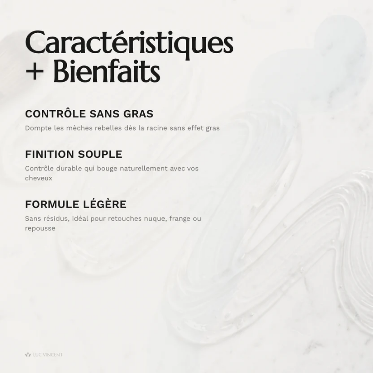 Antirosette Luc Vincent spray contrôle racines pour dompter les épis et mèches rebelles et faciliter la mise en plis des cheveux
