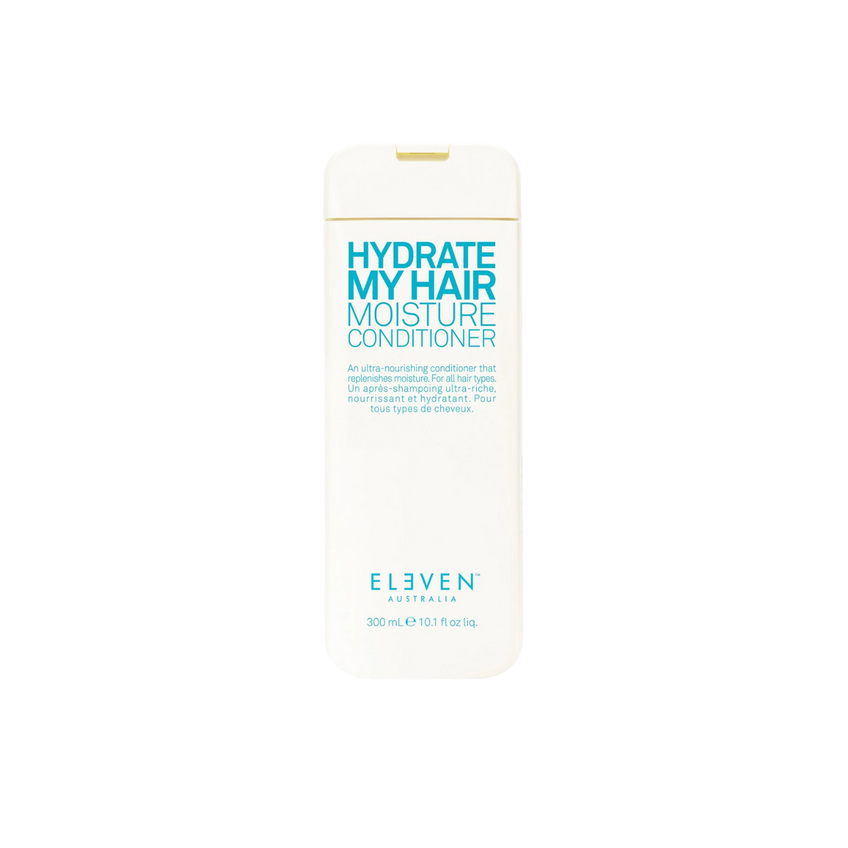 Flacon de l’après-shampoing Hydrate My Hair Moisture Conditioner d’ELEVEN Australia, texture crémeuse