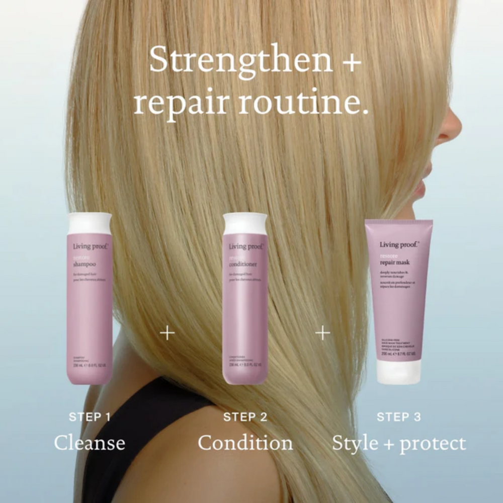 Flacon d’après-shampooing Restore Living Proof pour cheveux secs et abîmés – 236ml

