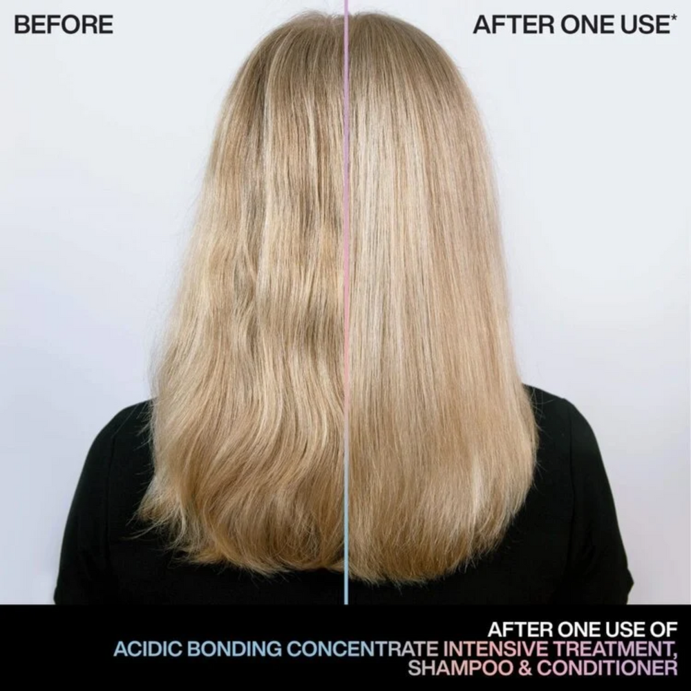 Flacon de l’après-shampooing sans silicone Acidic Bonding Curls de Redken pour cheveux bouclés définis et hydratés