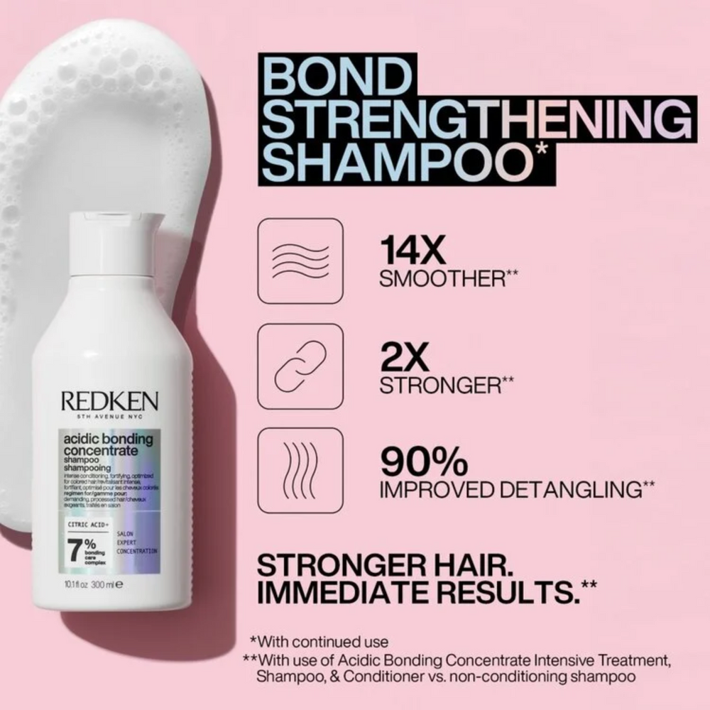 Flacon de l’après-shampooing sans silicone Acidic Bonding Curls de Redken pour cheveux bouclés définis et hydratés