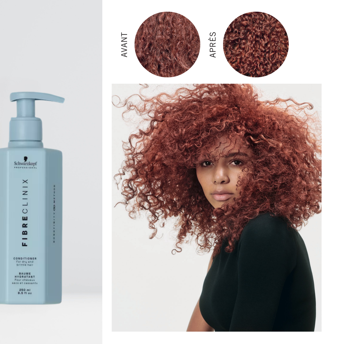 Après‑shampoing Schwarzkopf Professional Fibre Clinix Hydrate – soin hydratant pour cheveux secs et cassants.