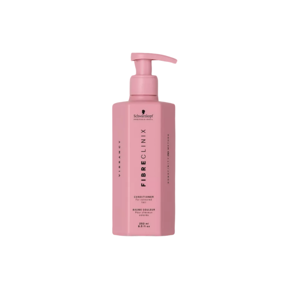 Conditionneur Schwarzkopf Fibre Clinix Vibrancy pour cheveux colorés, démêlant et protecteur de couleur.