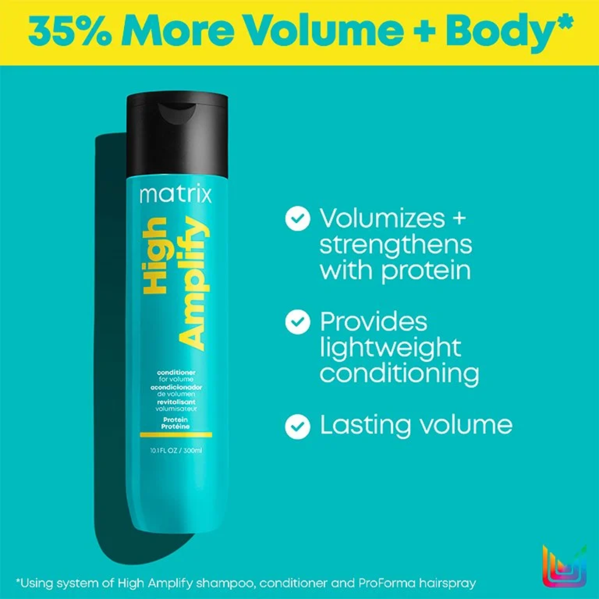 Après‑shampooing Matrix High Amplify volumisant pour cheveux fins avec protéines panthénol
