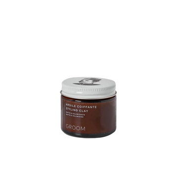 Pot de 60 ml d'Argile Coiffante Groom – soin coiffant naturel au fini mat, volume instantané, parfum agrumes-sauge

