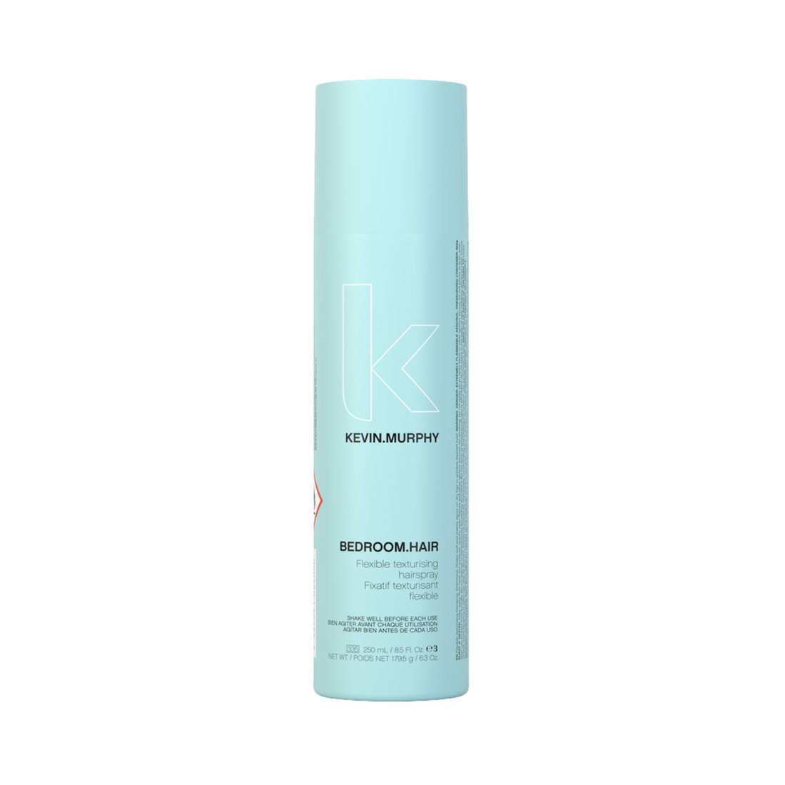 Flacon 100 ml du spray texturisant BEDROOM.HAIR posé sur fond neutre