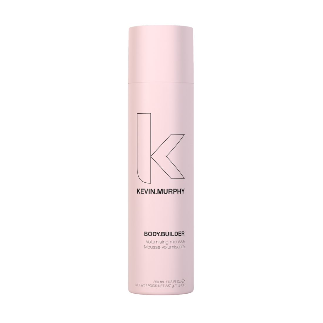 Flacon 88 ml de la mousse volumisante BODY.BUILDER Kevin Murphy posé sur fond neutre