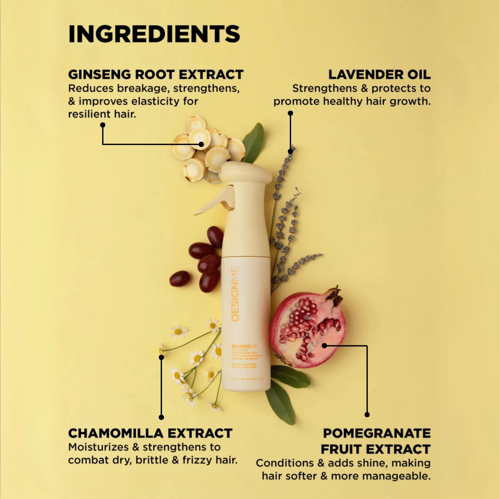 Flacon de 250 ml de brume rehausse boucles BOUNCE.ME, spray léger pour ondulations et boucles