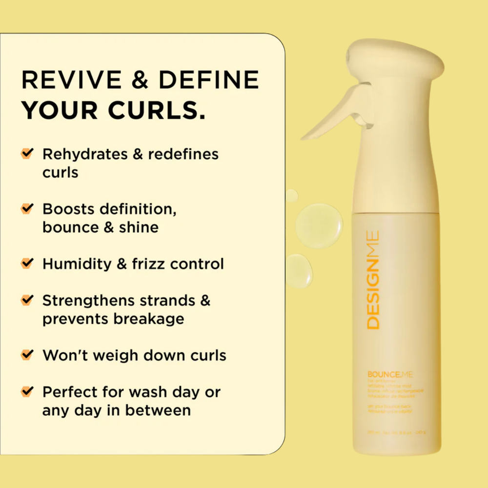 Flacon de 250 ml de brume rehausse boucles BOUNCE.ME, spray léger pour ondulations et boucles