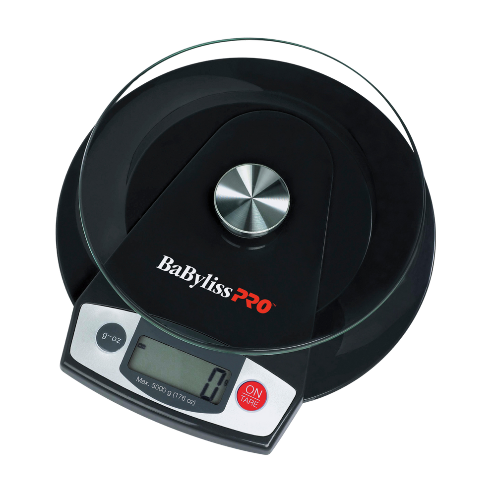 « Balance numérique BaBylissPRO – surface en verre, précision 1 g, idéale pour mesurer colorants et développeurs »