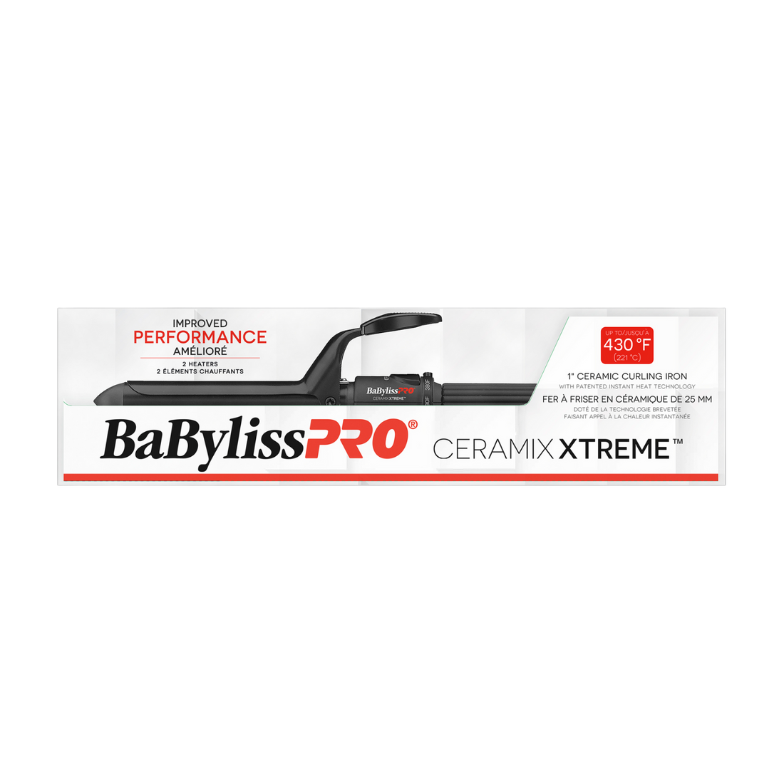 Fer à friser BaBylissPRO Ceramix Xtreme 1″ – tube céramique, boucle professionnelle