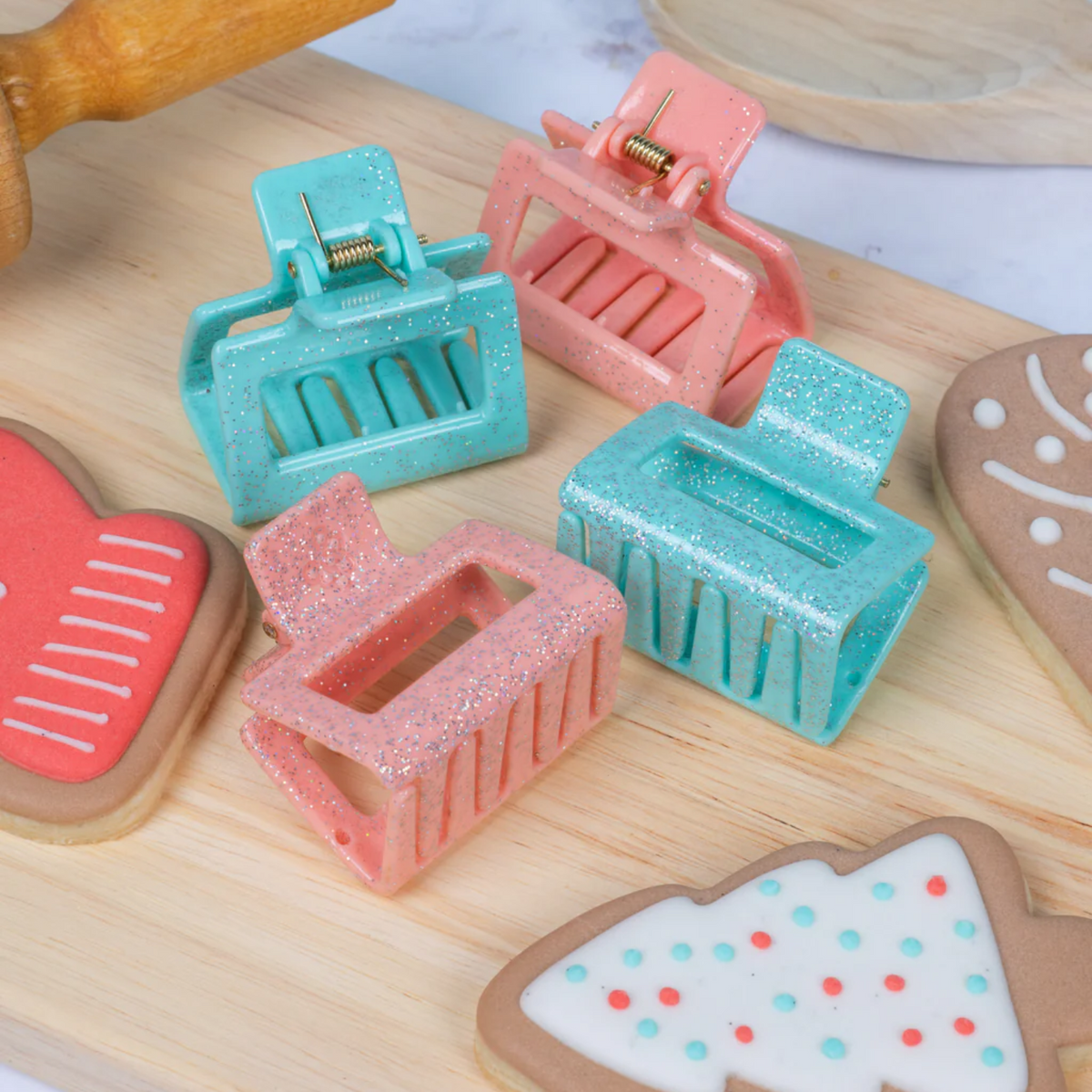 Pack de 4 petites pinces à griffes paillettes Framar Baby Klaws Cookie Cutter