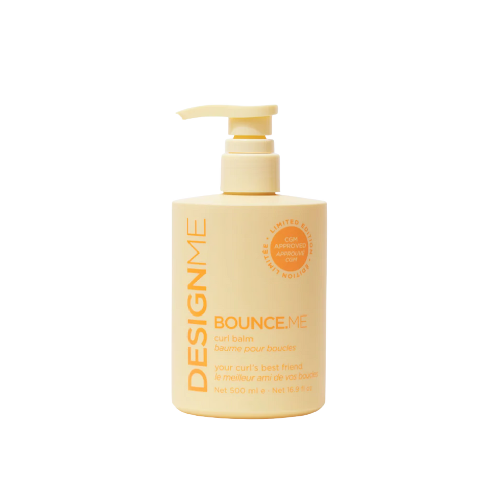 Tube de baume Bounce.Me Design.Me, pour boucles définies, rebondies et hydratées avec une finition brillante et naturelle.