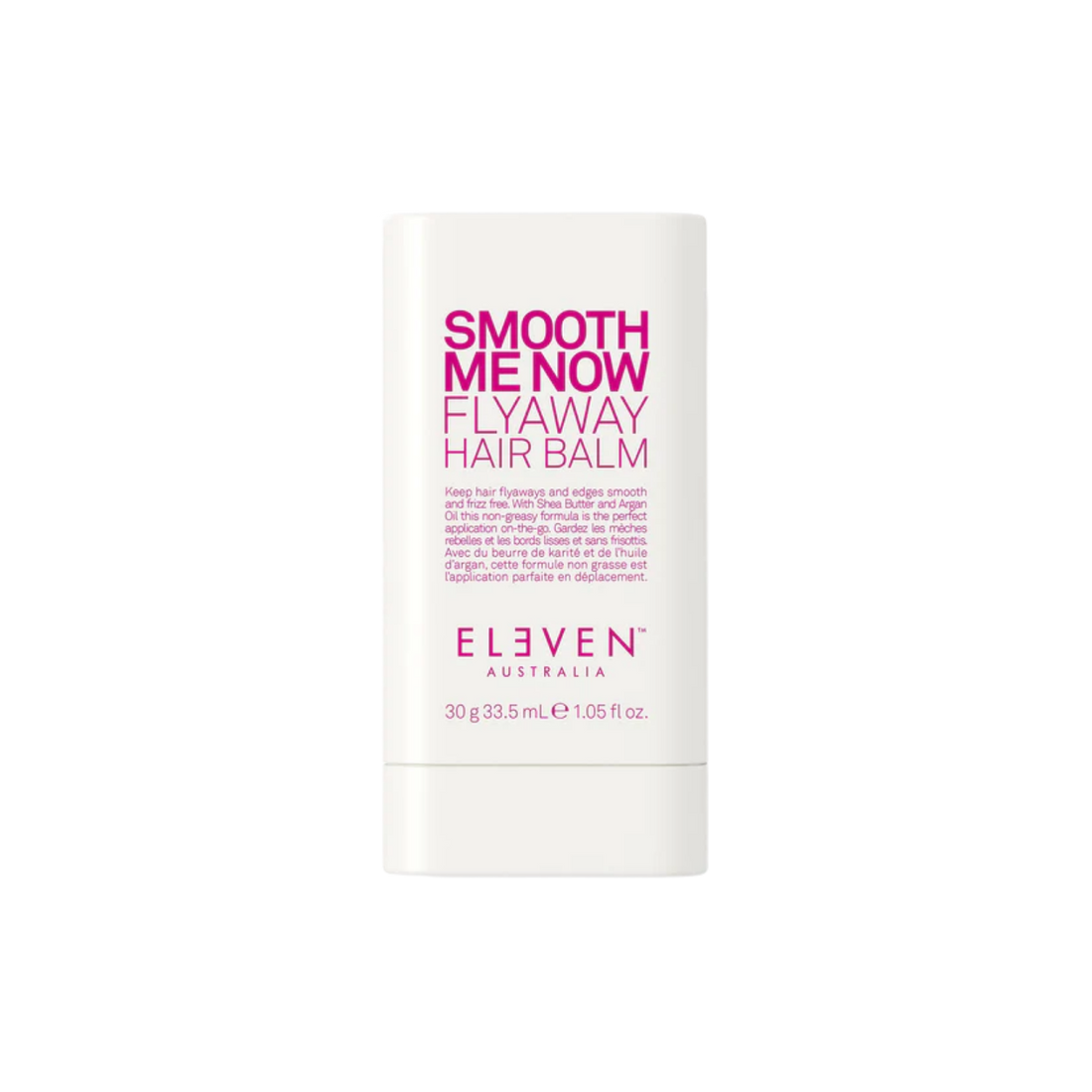 Baume coiffant anti-frisottis Smooth Me Now Flyaway Hair Balm ELEVEN AUSTRALIA – stick coiffure lissant cheveux.