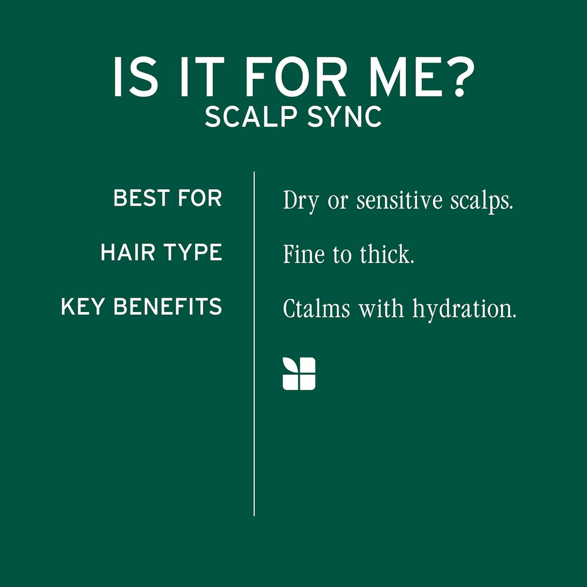 Flacon du shampooing Biolage Scalp Sync Calming – soin apaisant pour cuir chevelu irrité, sans silicone ni parabènes, formule douce vegan.