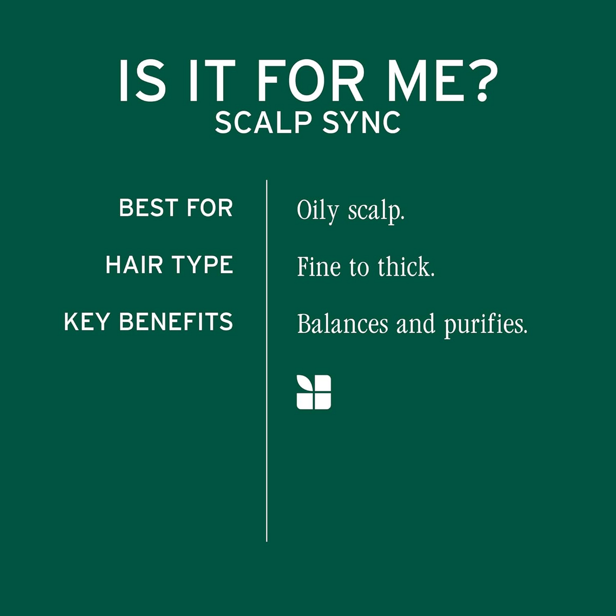 Flacon de 400 ml du Biolage Scalp Sync Clarifying Shampoo, shampooing clarifiant pour cuir chevelu gras, enrichi en thé fermenté et acide glycolique.