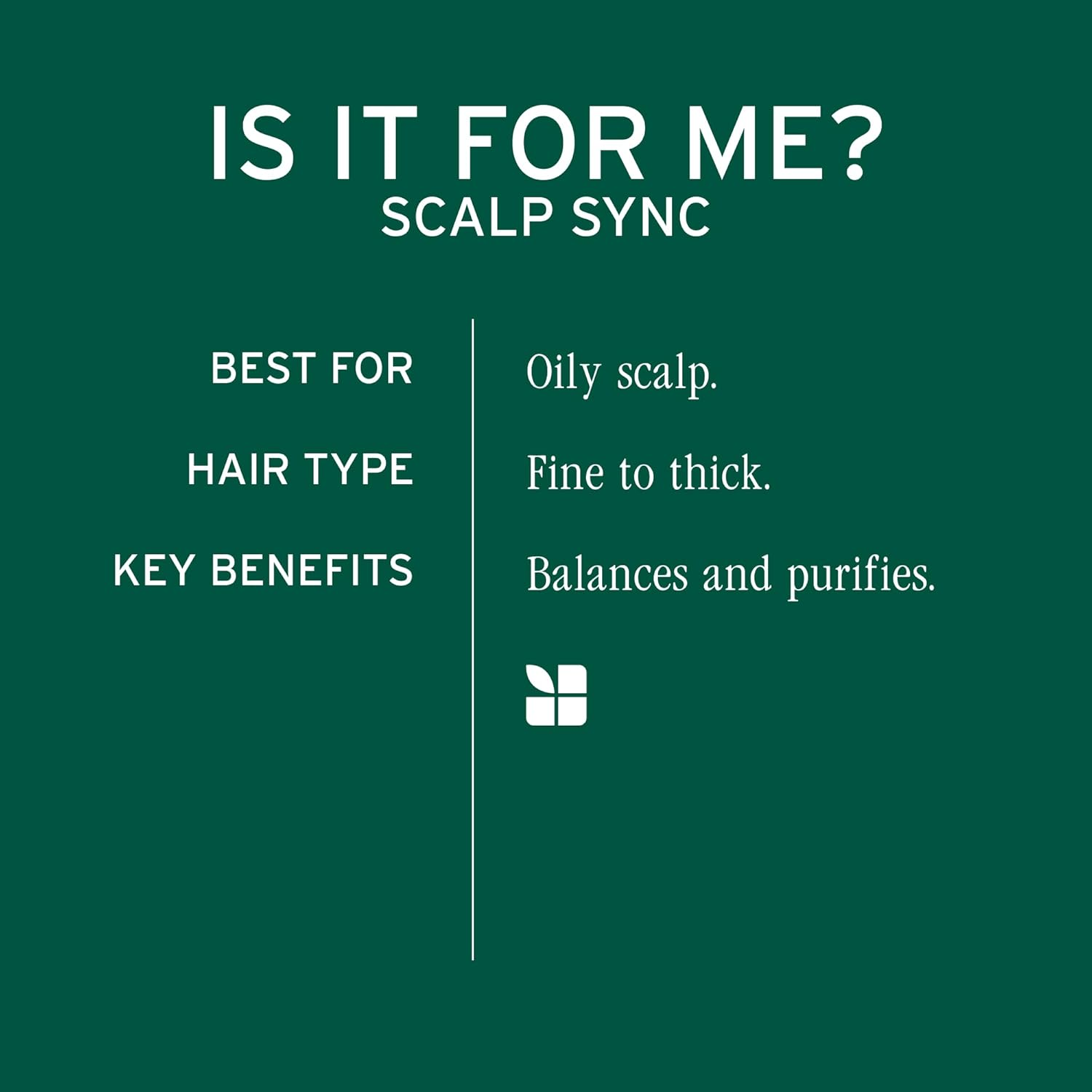 Flacon de 400 ml du Biolage Scalp Sync Clarifying Shampoo, shampooing clarifiant pour cuir chevelu gras, enrichi en thé fermenté et acide glycolique.