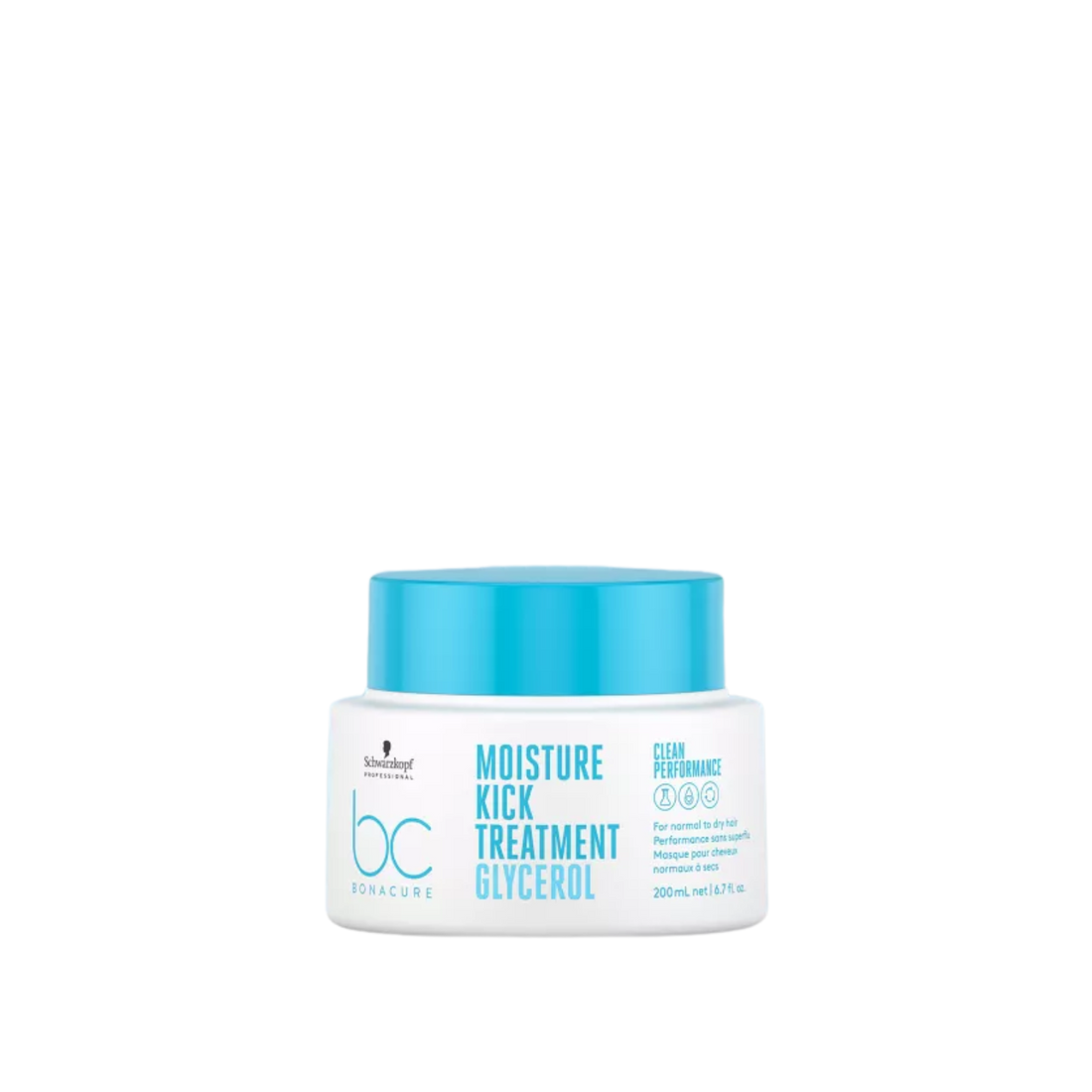 Masque Bonacure Moisture Kick 200 ml – pot turquoise avec étiquette Schwarzkopf
