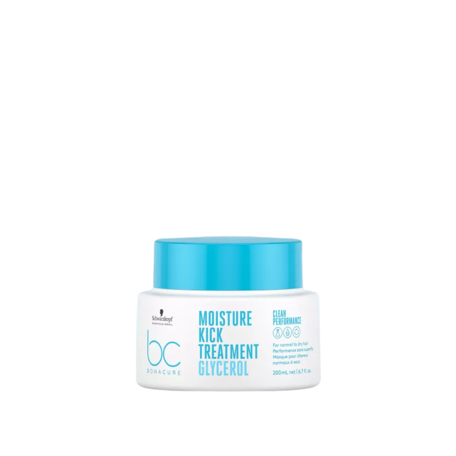 Masque Bonacure Moisture Kick 200 ml – pot turquoise avec étiquette Schwarzkopf