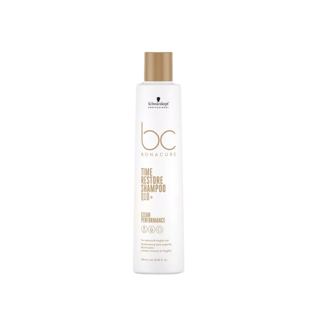 Shampooing Q10+ Time Restore Micellar : purifie en douceur, renforce les cheveux matures, stimule la kératine, sans sulfates ni silicones pour plus d’éclat.