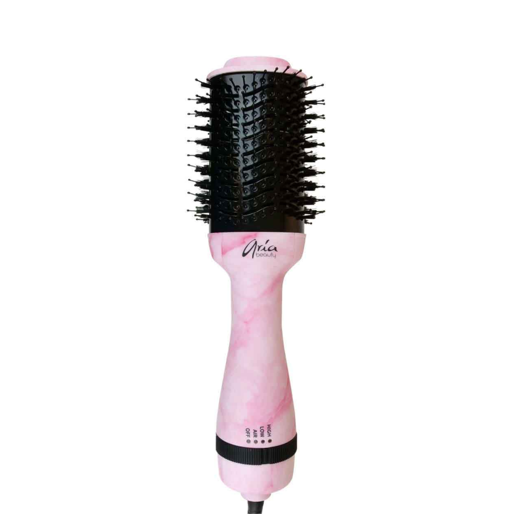 Brosse brushing Aria Beauty Marbre Rose – finition marbre rose, barillet tourmaline, outil coiffure pour brushing pro.