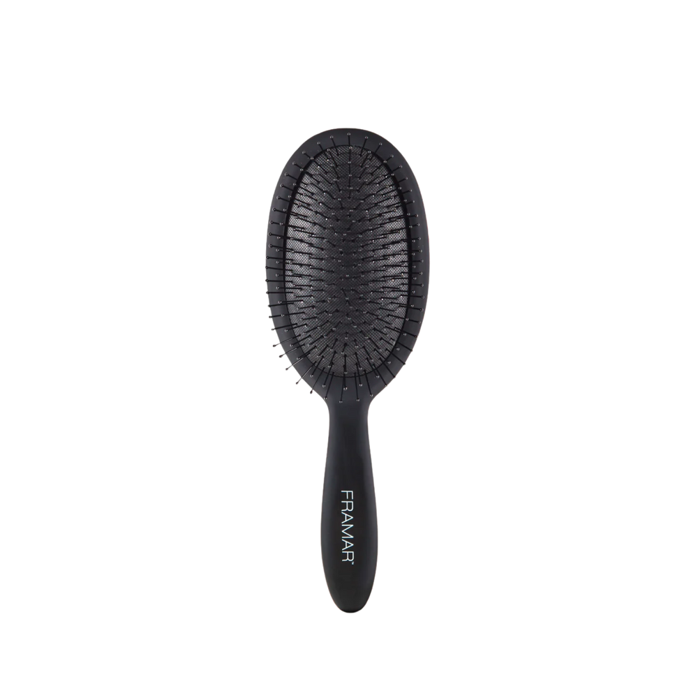 Brosse démêlante Framar Black to the Future — poils flexibles noir mat