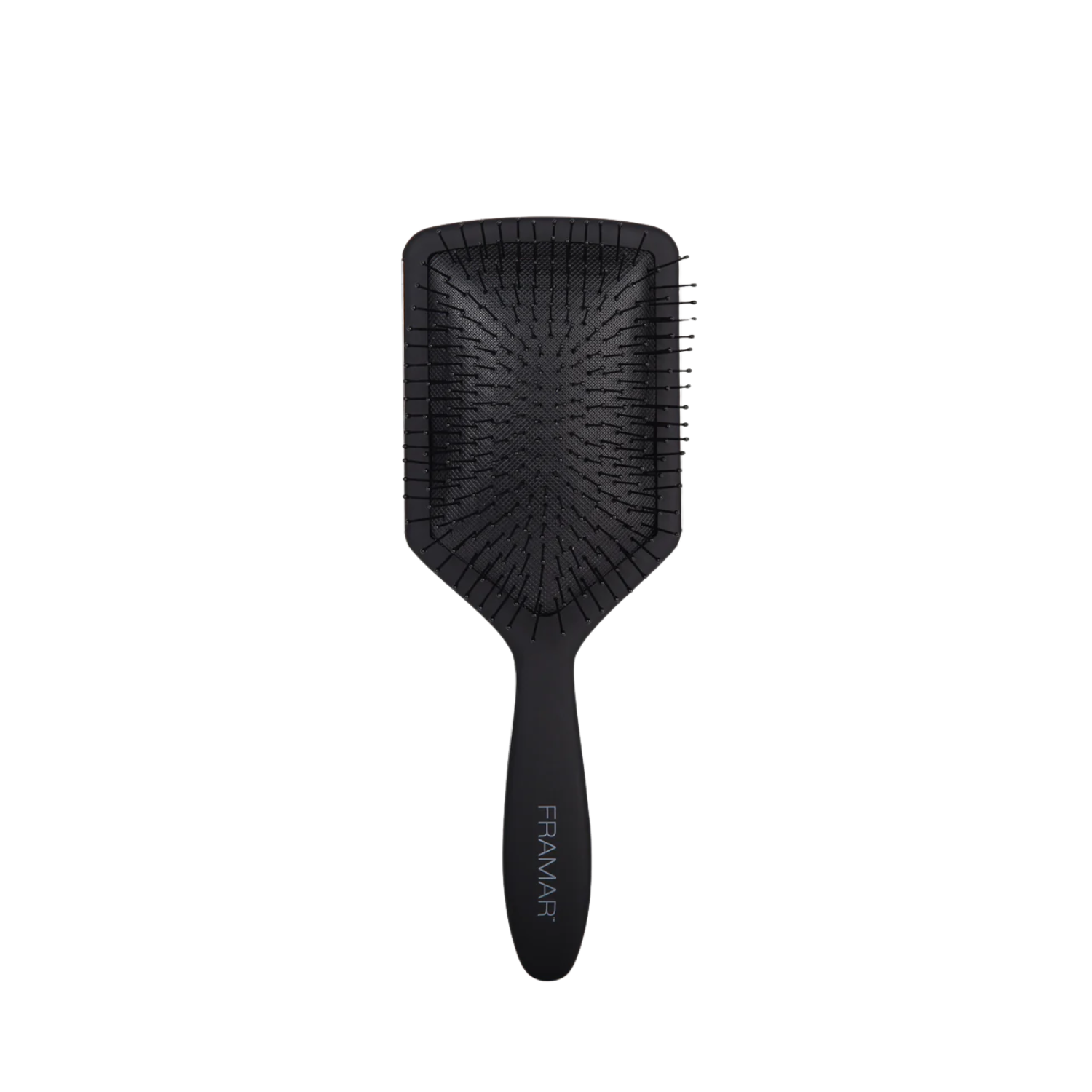 Brosse paddle noire Framar “Black to the Future” avec poils flexibles