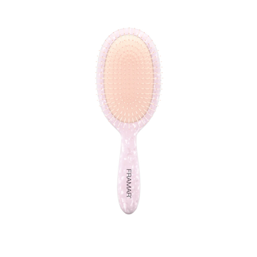 Brosse démêlante Framar Glazed Donut rose holographique, poils souples.