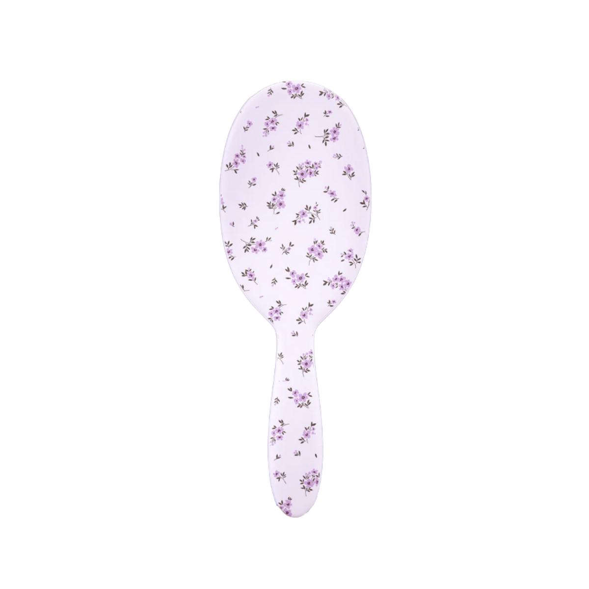 Brosse démêlante Framar Country Charm Meadow avec motif floral violet pour démêler les cheveux mouillés ou secs sans casser la fibre capillaire.