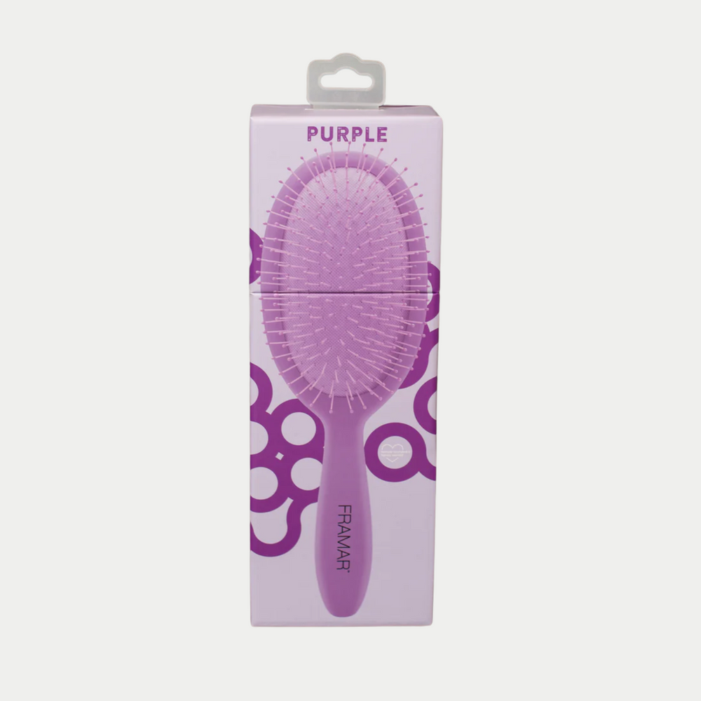 Brosse démêlante Framar Purple Reign — poils flexibles violet mat