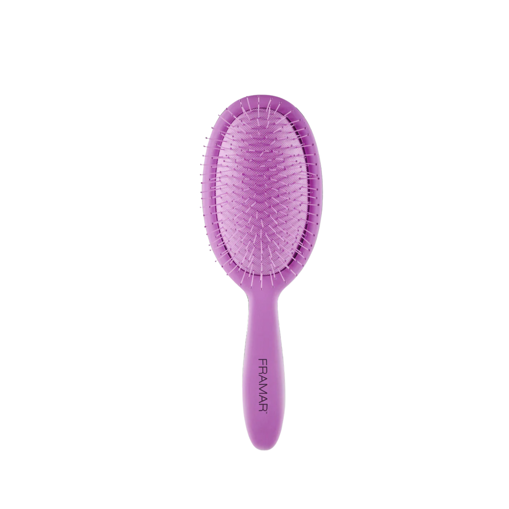 Brosse démêlante Framar Purple Reign — poils flexibles violet mat