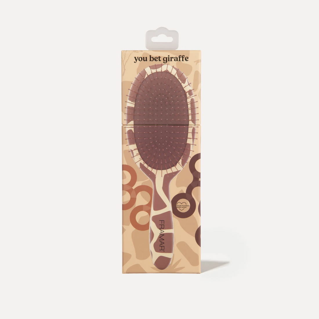Brosse démêlante Framar You Bet Giraffe avec motif girafe