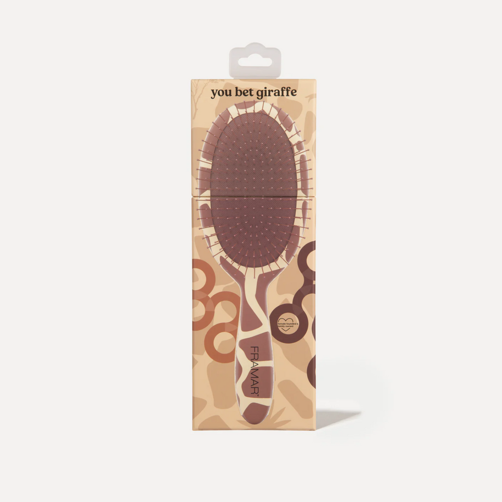 Brosse démêlante Framar You Bet Giraffe avec motif girafe