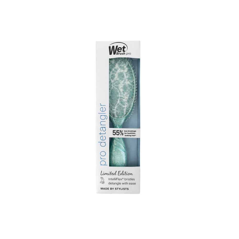 Brosse démêlante Wet Brush Pro Detangler Pearlescent Aura Sage – brosse ergonomique avec poils IntelliFlex pour démêlage doux