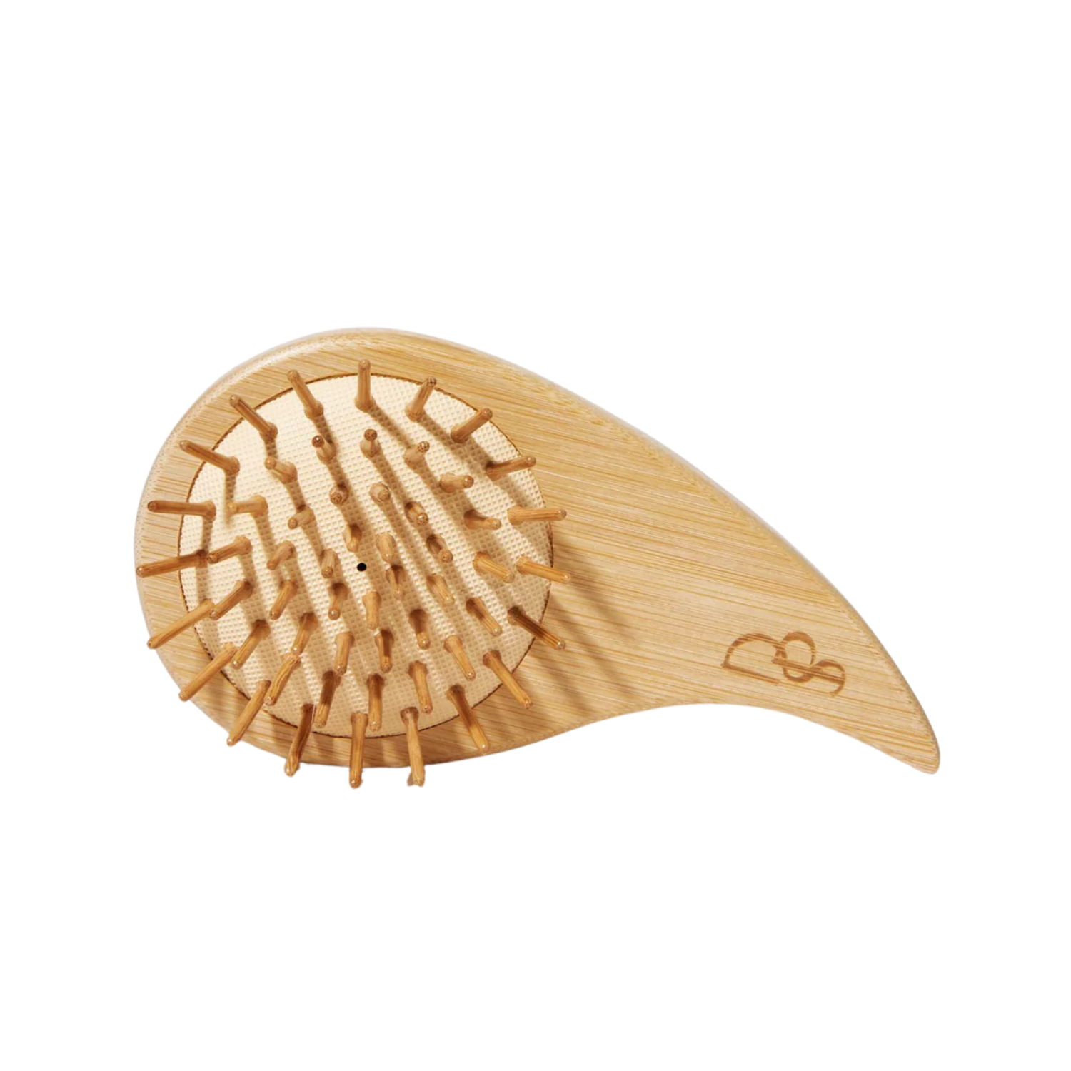 Brosse stimulante pour cuir chevelu en bambou, design ergonomique, pour massage capillaire et meilleure absorption des soins

