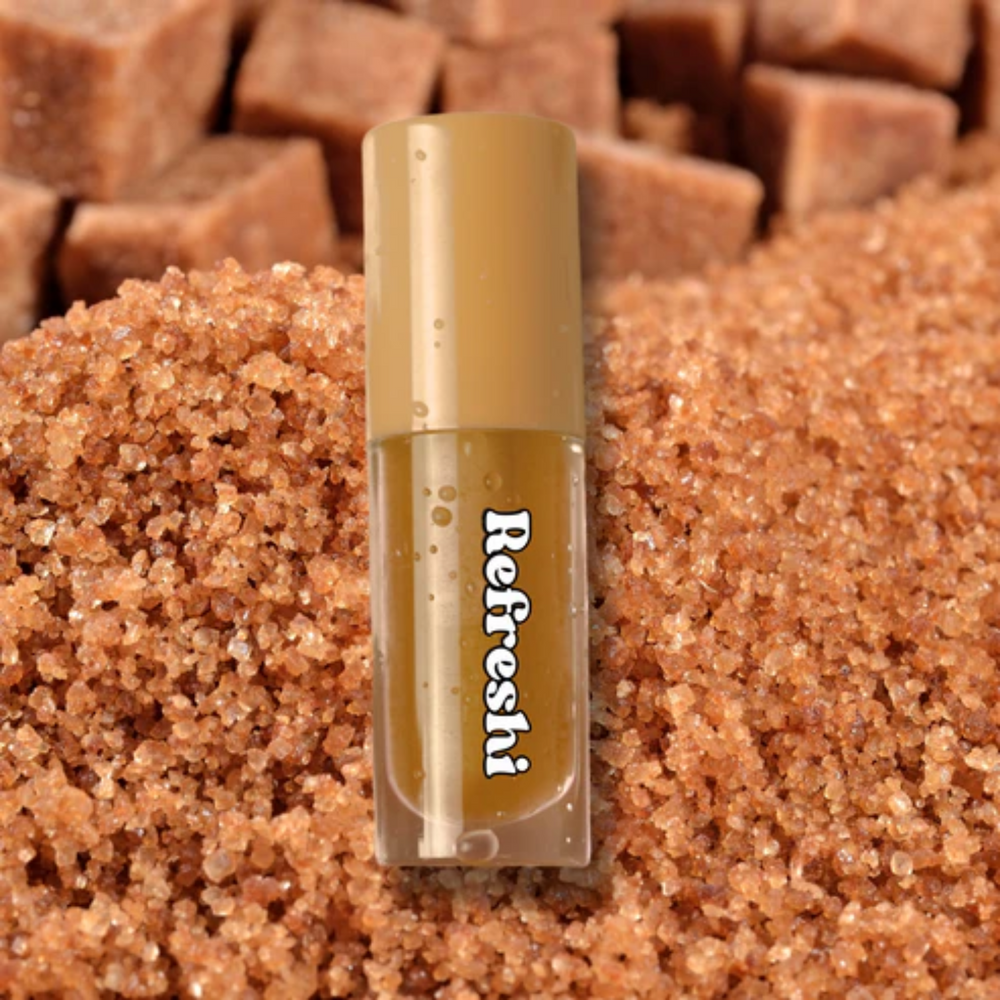 Tube 5 ml Brown Sugar Lip Oil Refreshi, texture brillante, bulles anti-débordement, enrichi en huiles nourrissantes

