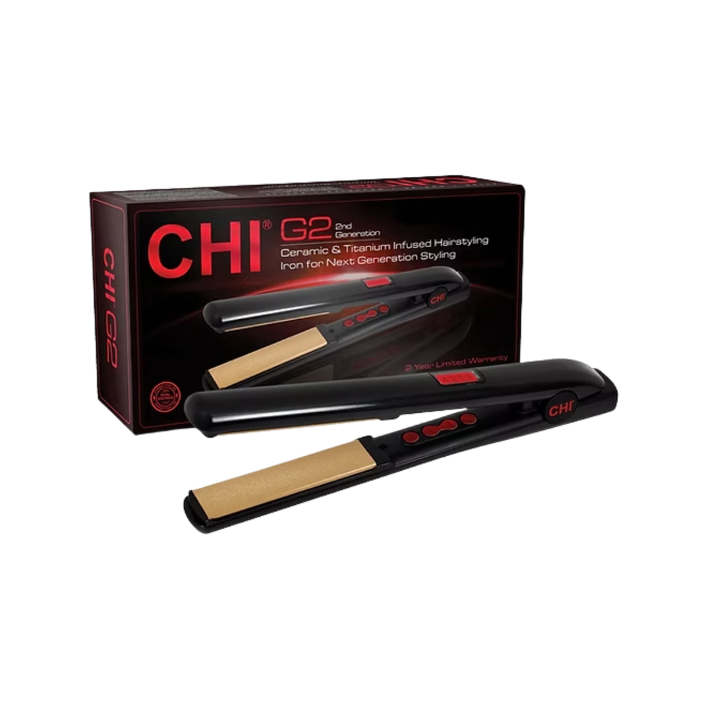 Fer plat CHI G2 1″ plaques céramique & titane – lisseur professionnel