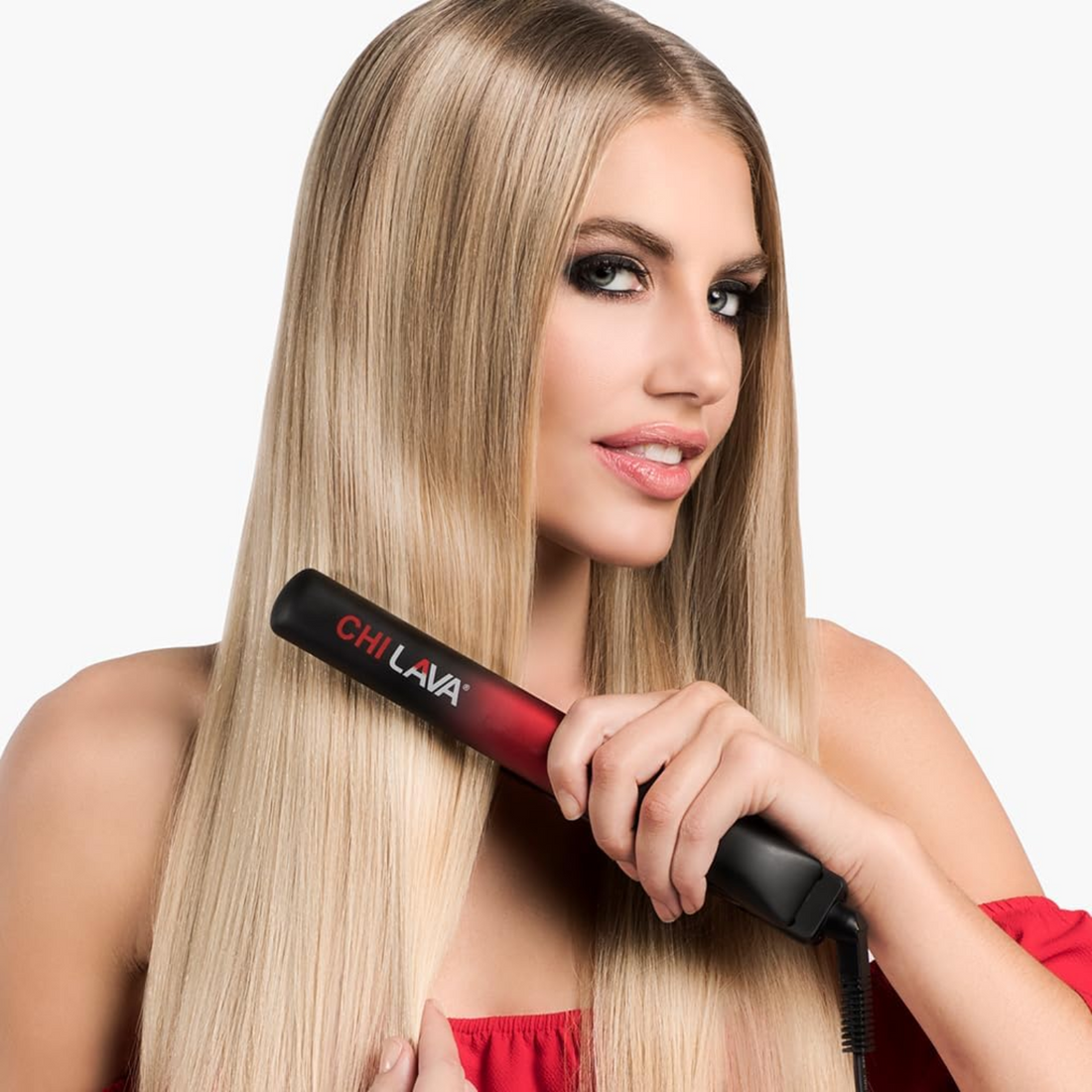 Fer plat CHI Lava 1″ plaques céramiques lave volcanique — outil coiffure professionnel