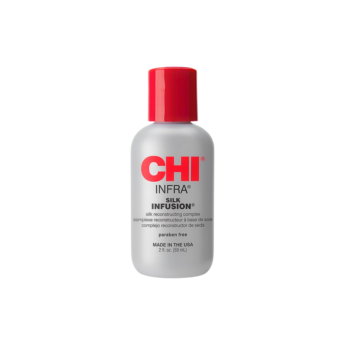 Flacon CHI Silk Infusion 2 oz – sérum capillaire soyeux nourrissant