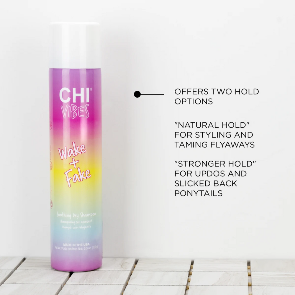 Flacon CHI Vibes Wake + Fake shampooing sec apaisant 157 ml