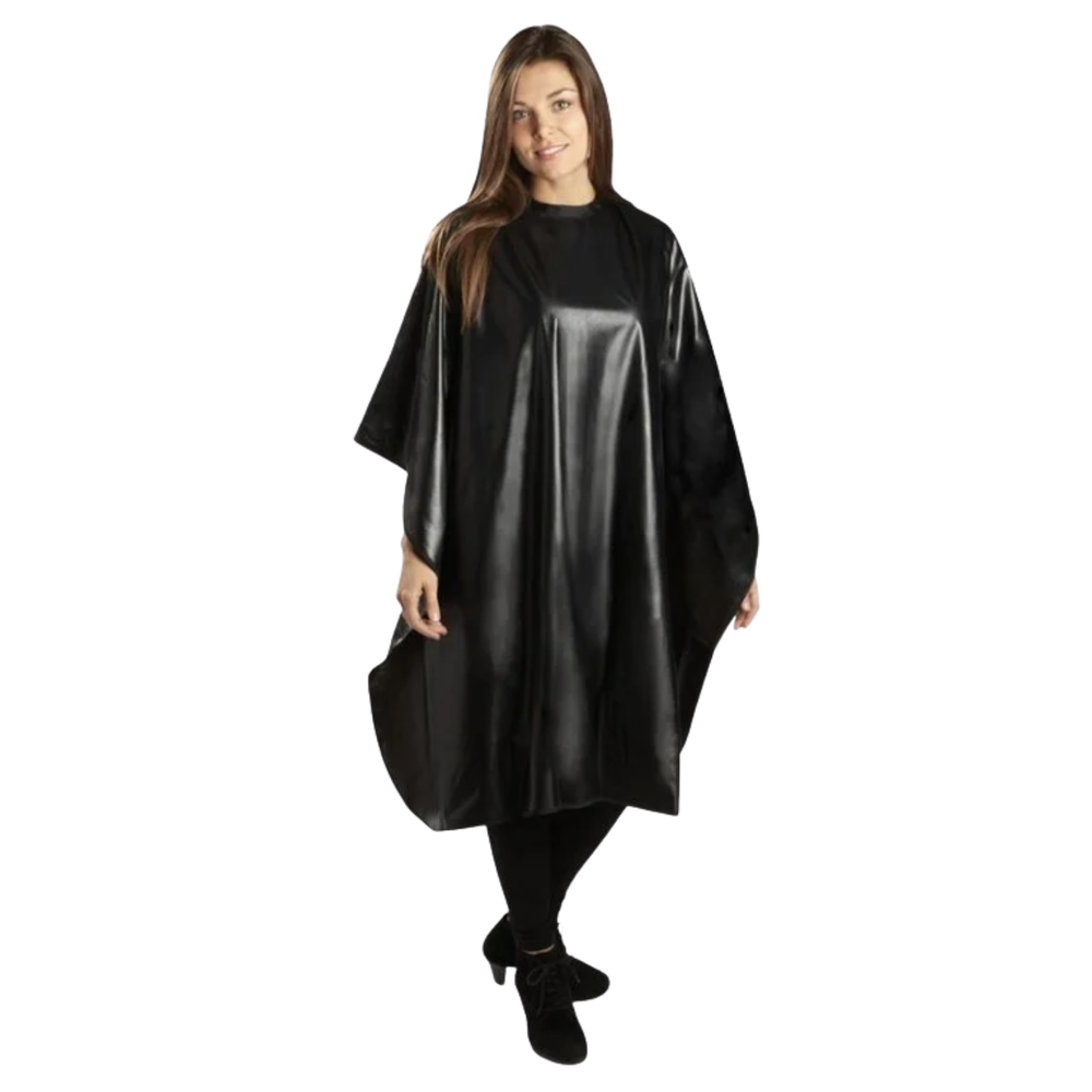 Cape de vinyle Deluxe très ample BaByliss PRO 121 × 147 cm – protection imperméable pour salon de coiffure