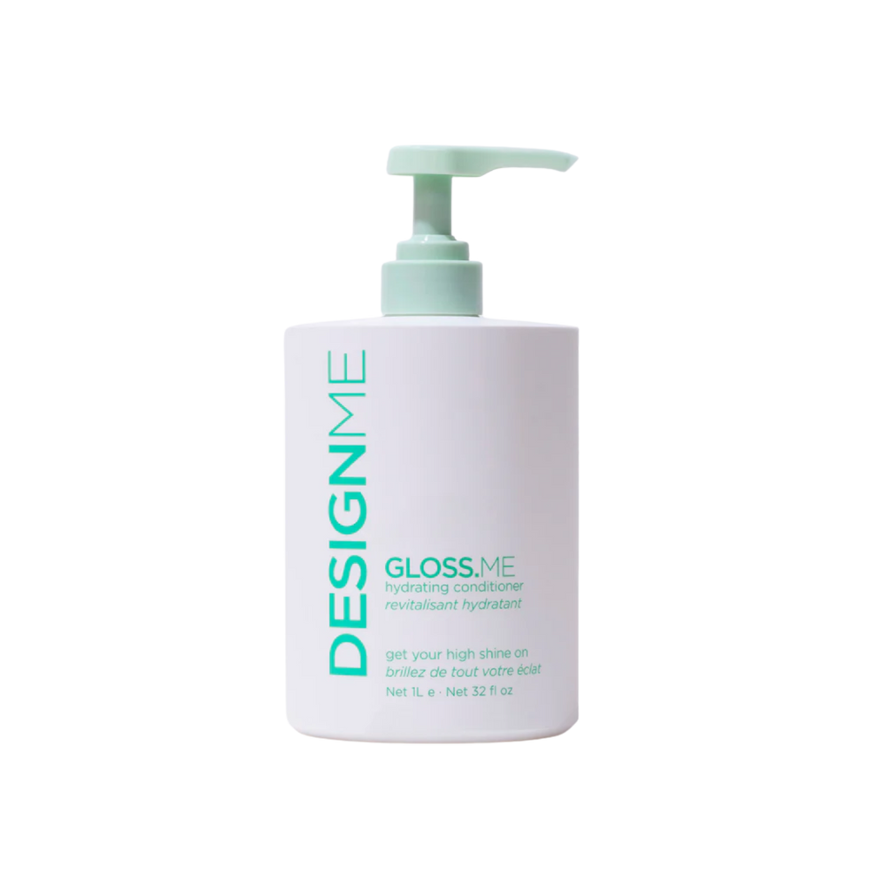 Flacon de revitalisant hydratant GLOSS.ME, texture légère crème pour cheveux doux, brillants et hydratés