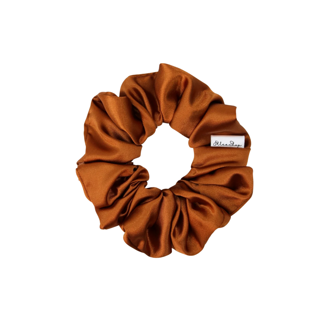 Chouchou satin brillant cuivre – scrunchie soyeux cuivre, accessoire cheveux élégant et protecteur