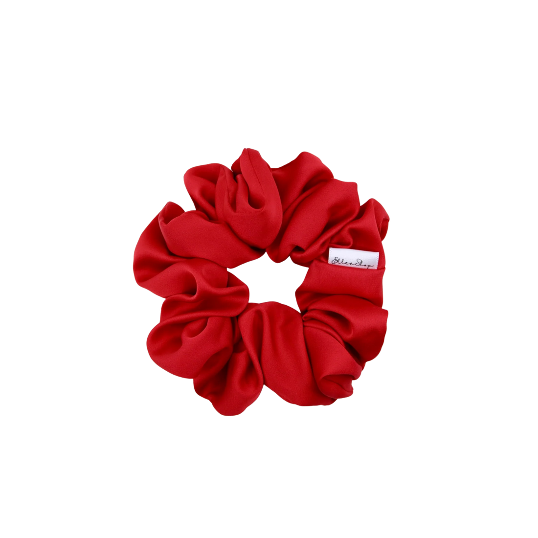 Chouchou satin rouge pur – scrunchie cheveux soyeux et rouge vibrant, accessoire élégant