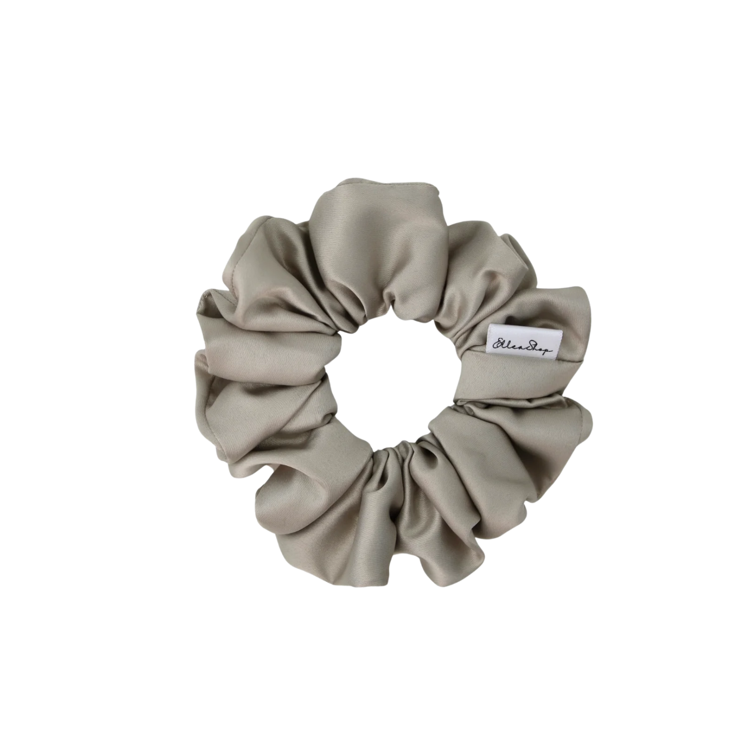 Chouchou satin sable – scrunchie cheveux soyeux couleur sable, accessoire cheveux élégant et protecteur