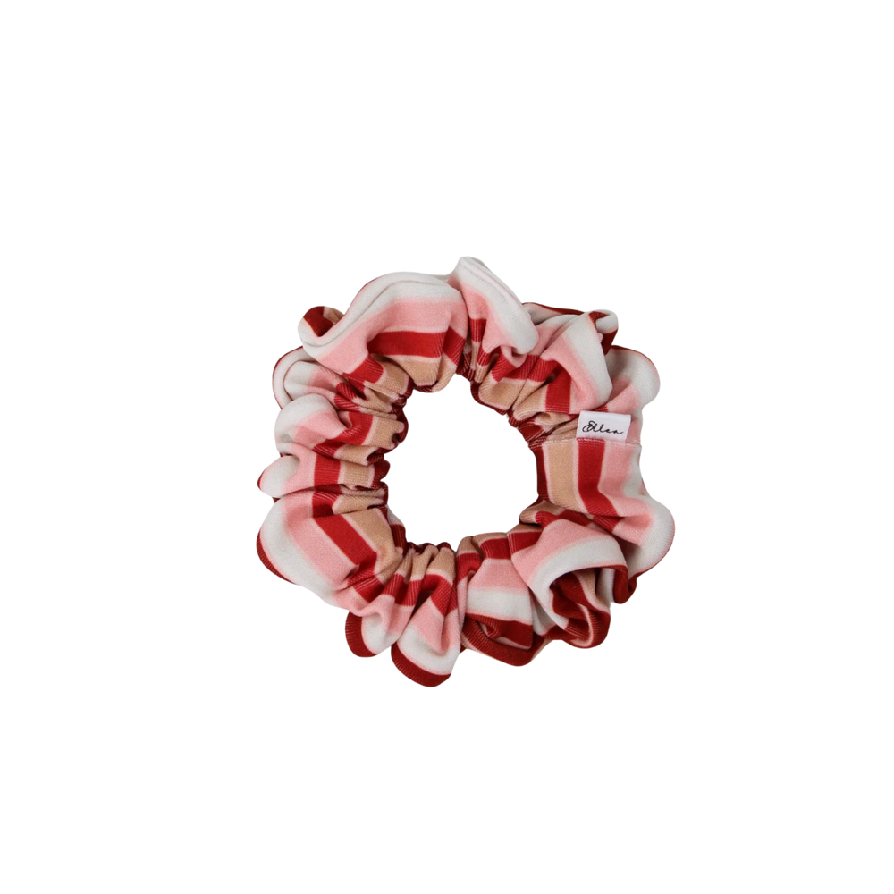 Chouchou Sucre d’Orge – scrunchie cheveux soyeux couleur pastel sucrée et élégante