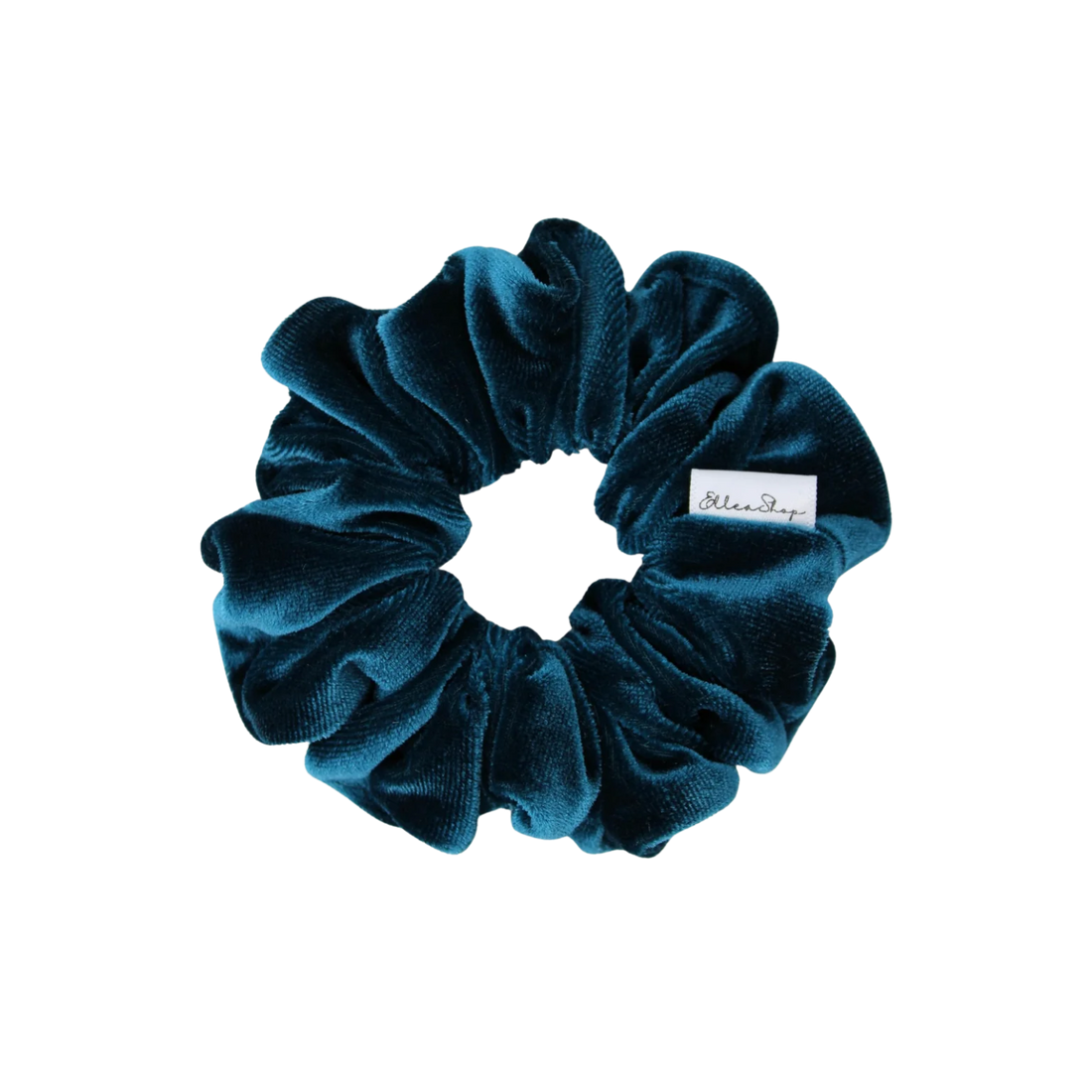 Chouchou velours sarcelle – accessoire cheveux velouté, élastique raffiné